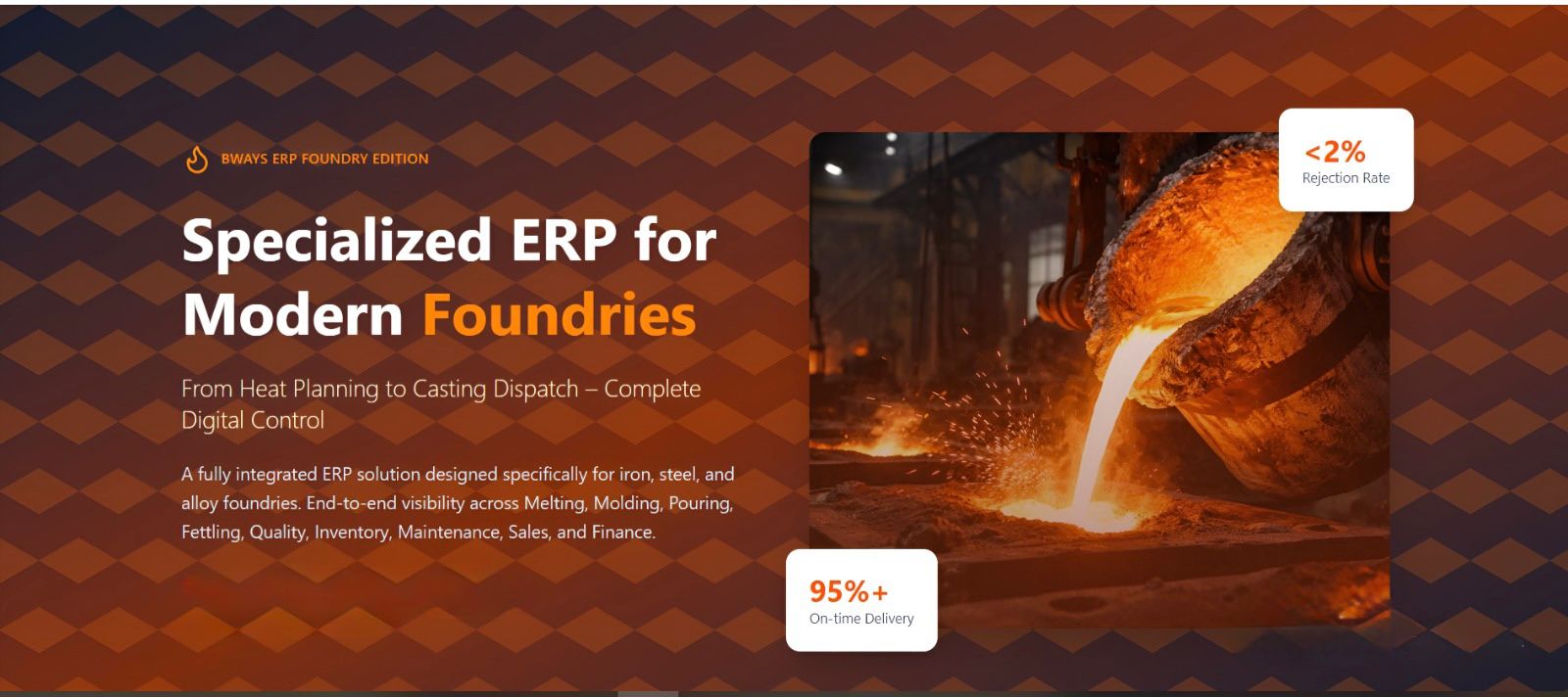 BWays ERP Foundry Edition - Specialized Foundry Management Software